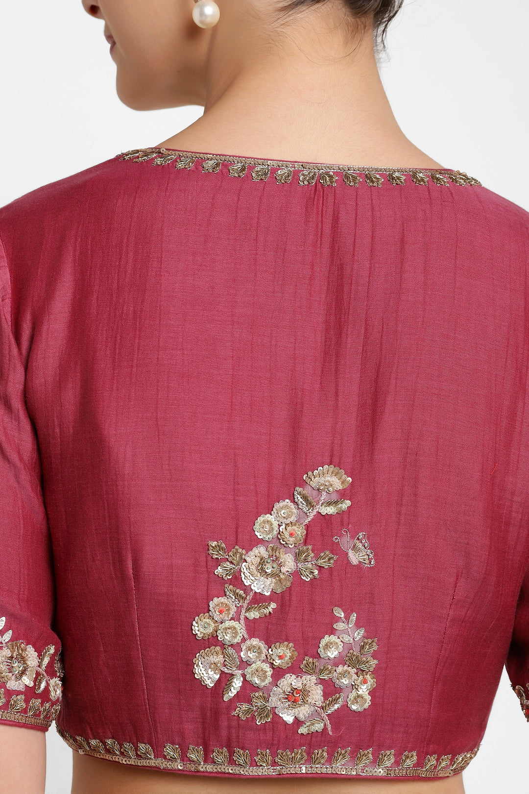 Maroon Noor E Summer Blouse