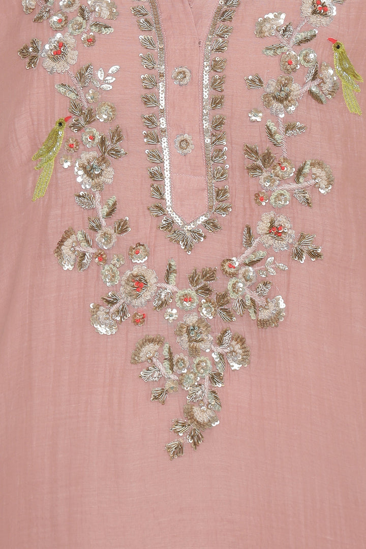 Pink Noor E Phool Coord Set