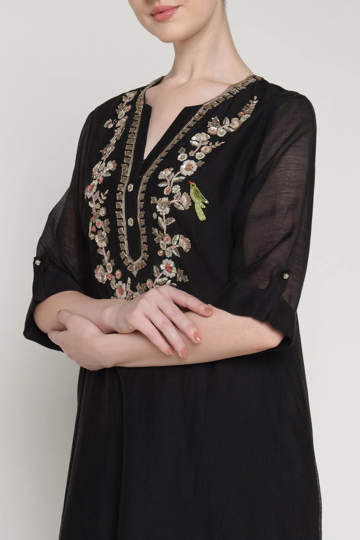 Black Noor E Phool Coord Set