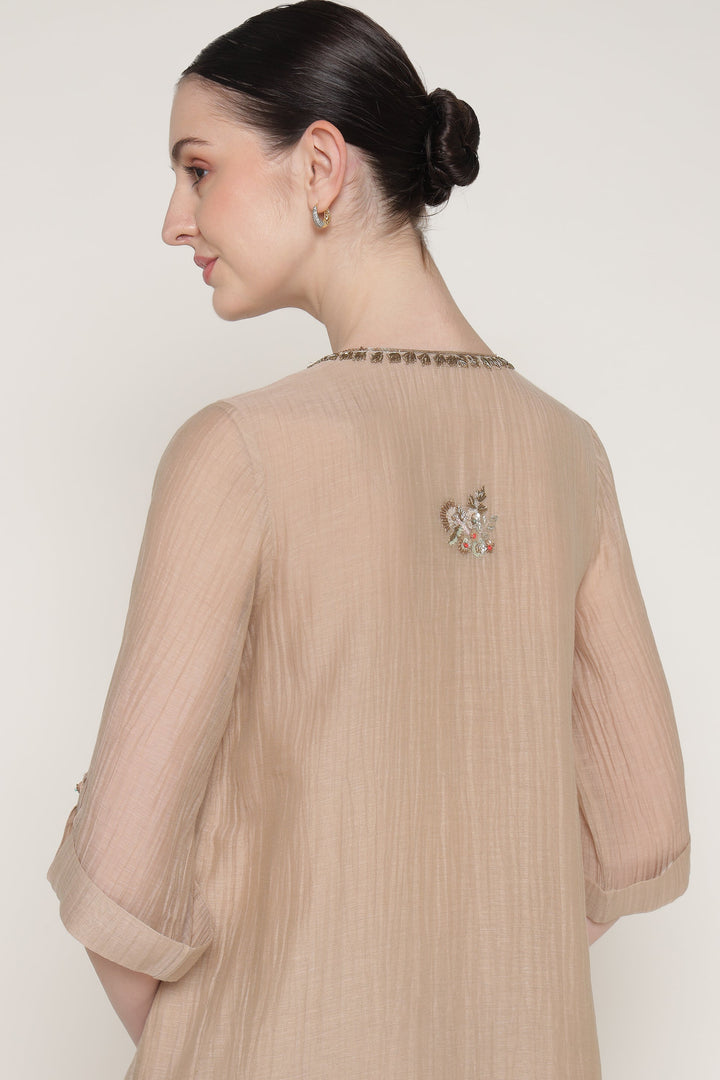 Beige Noor E Phool Coord Set