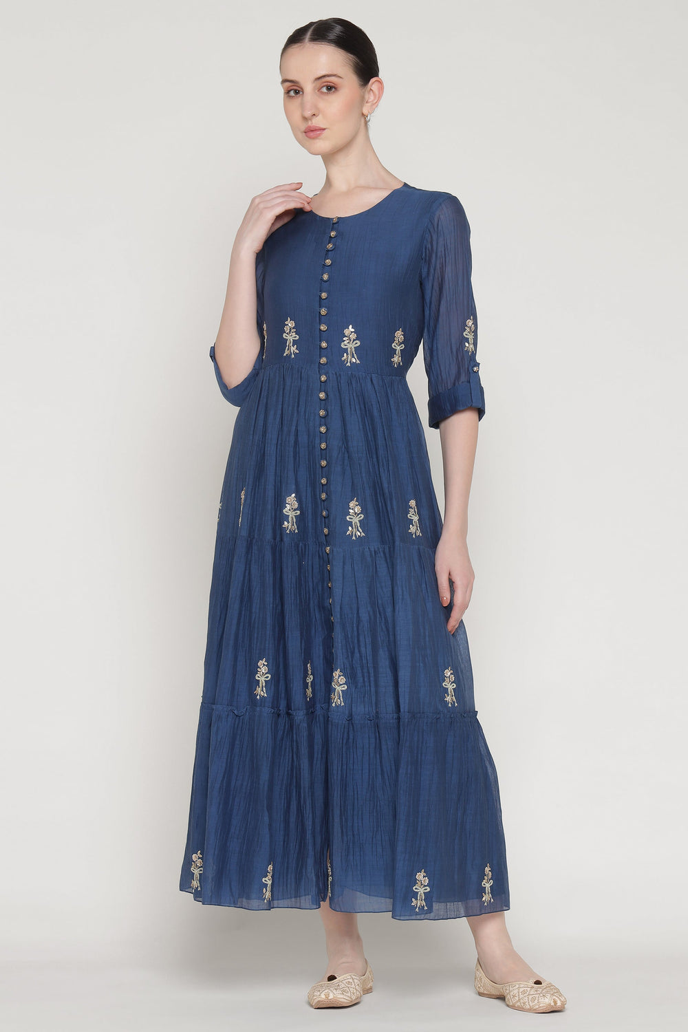 Amber Blue Noor E Bow Tier Dress