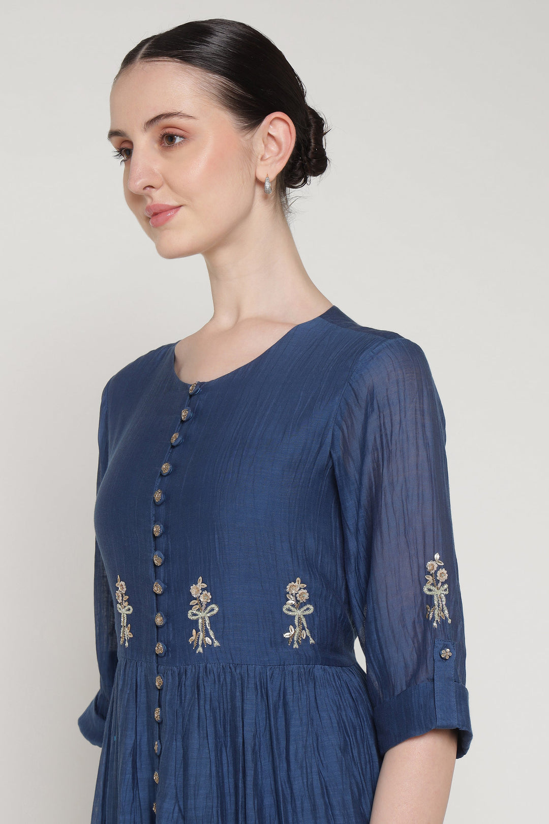 Amber Blue Noor E Bow Tier Dress
