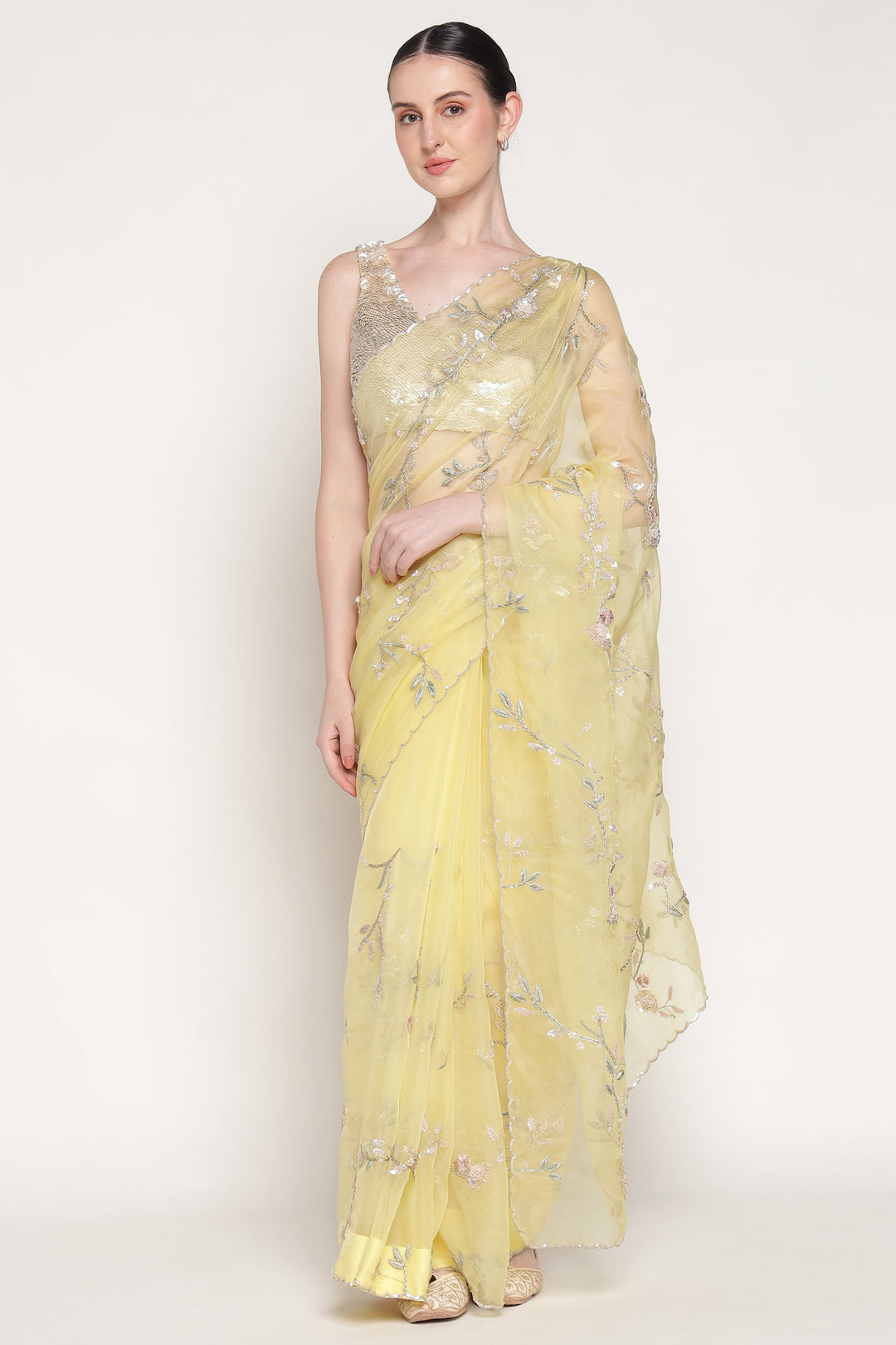 Yellow Buttercup Saree Set