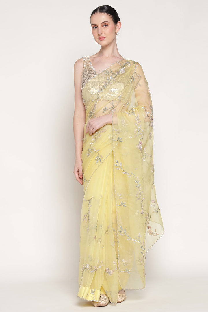 Yellow Buttercup Saree Set