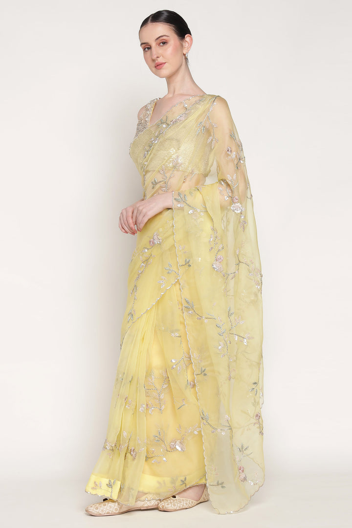 Yellow Buttercup Saree Set