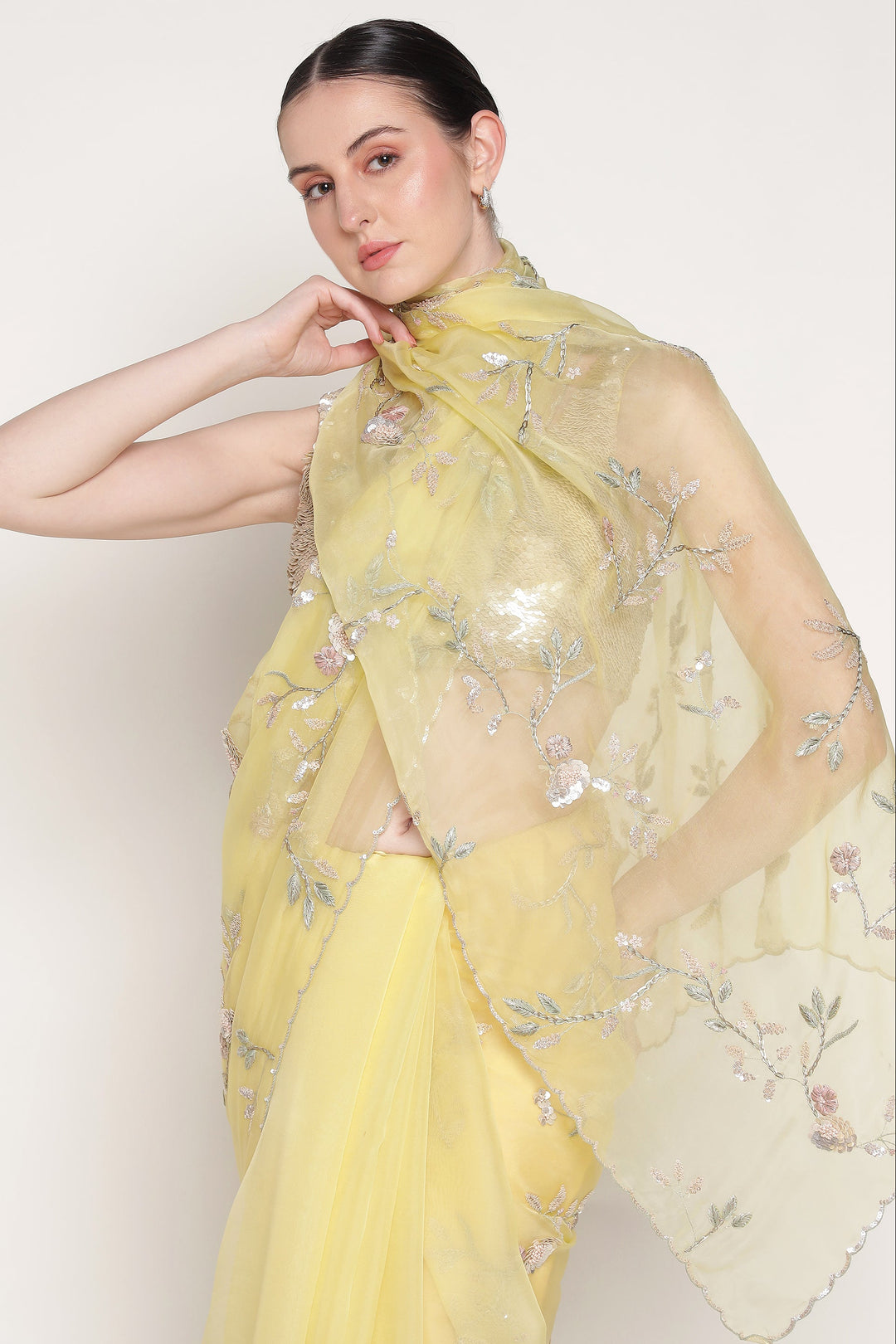 Yellow Buttercup Saree Set