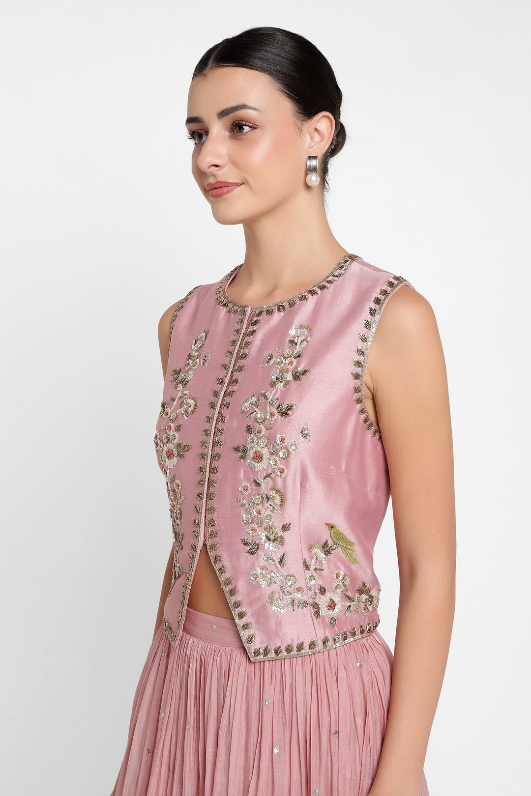 Pink Noor E Phool Skirt Top