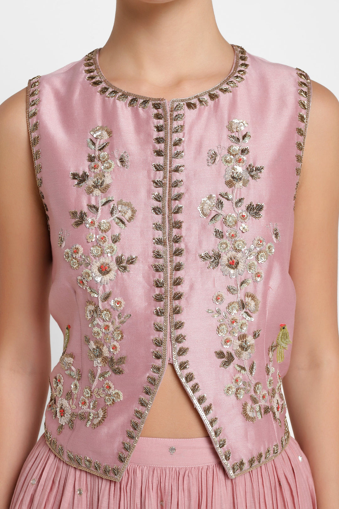 Pink Noor E Phool Skirt Top