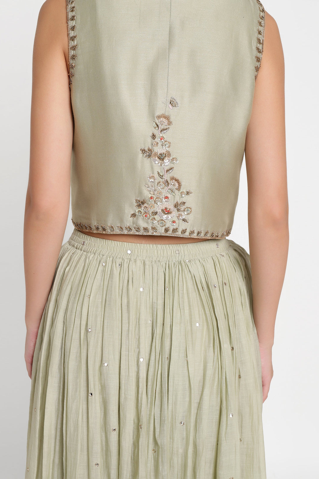 Sage Green Noor E Phool Skirt Top