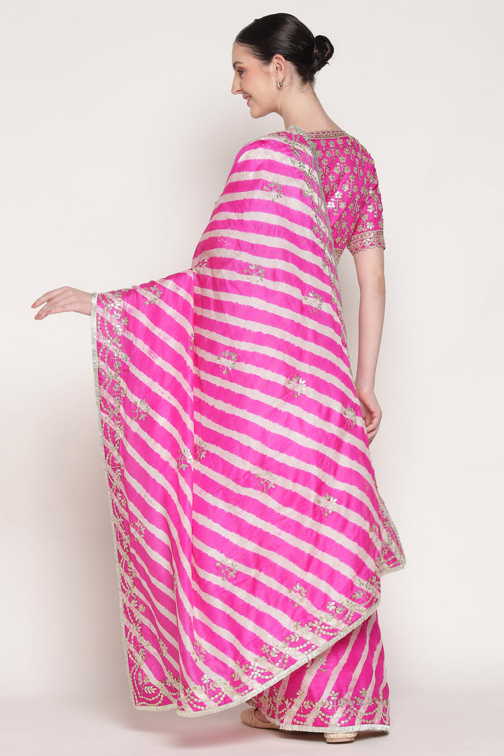 Pink Harsingar Saree