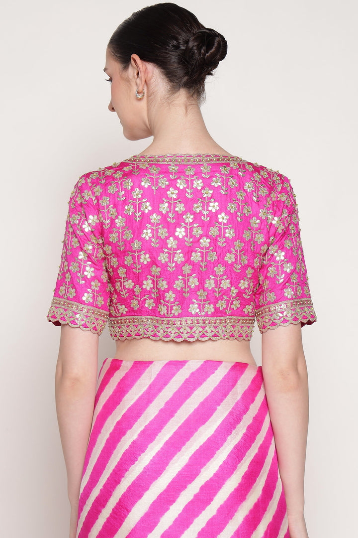 Pink Harsingar Saree