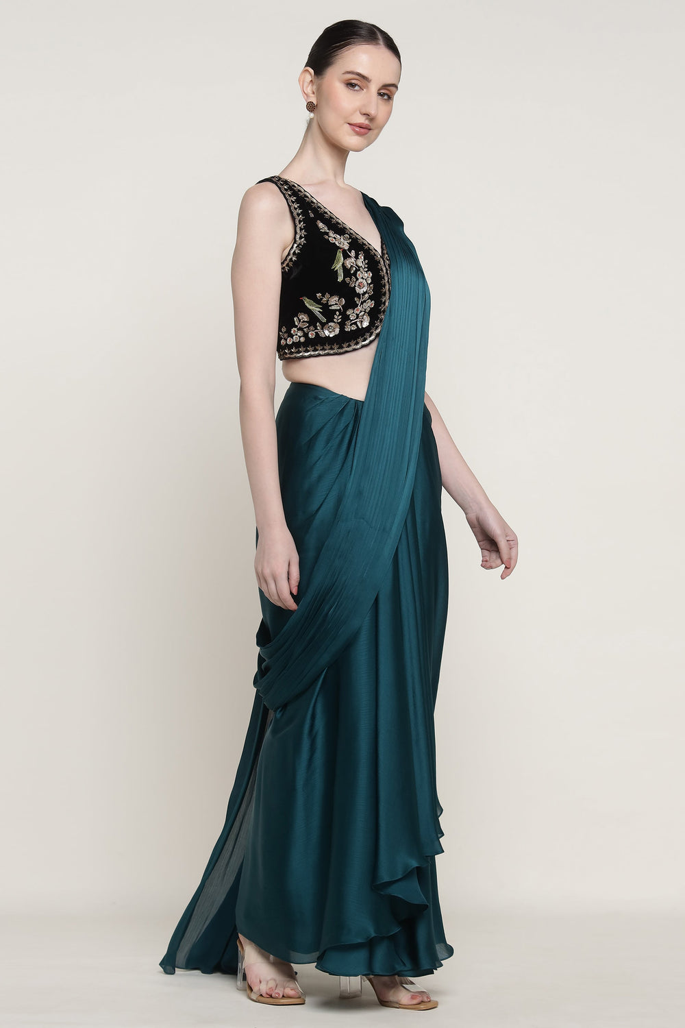 Noor E Phool Drape Saree