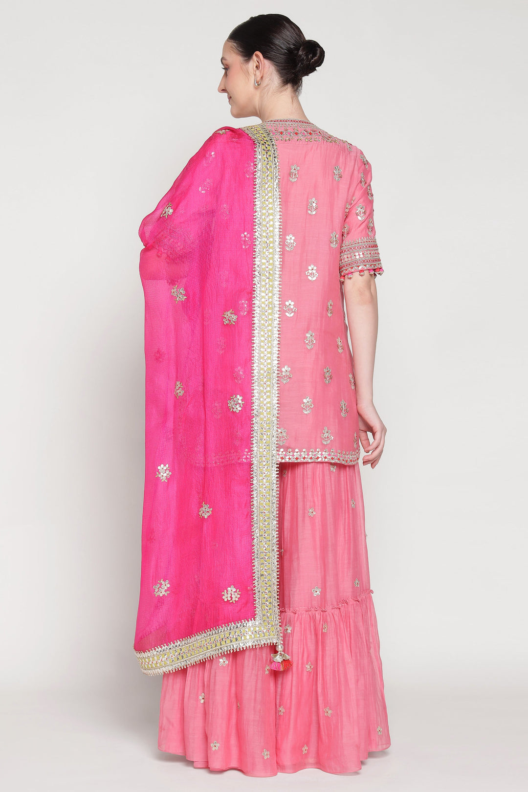 Pink Vrinda Garara Set