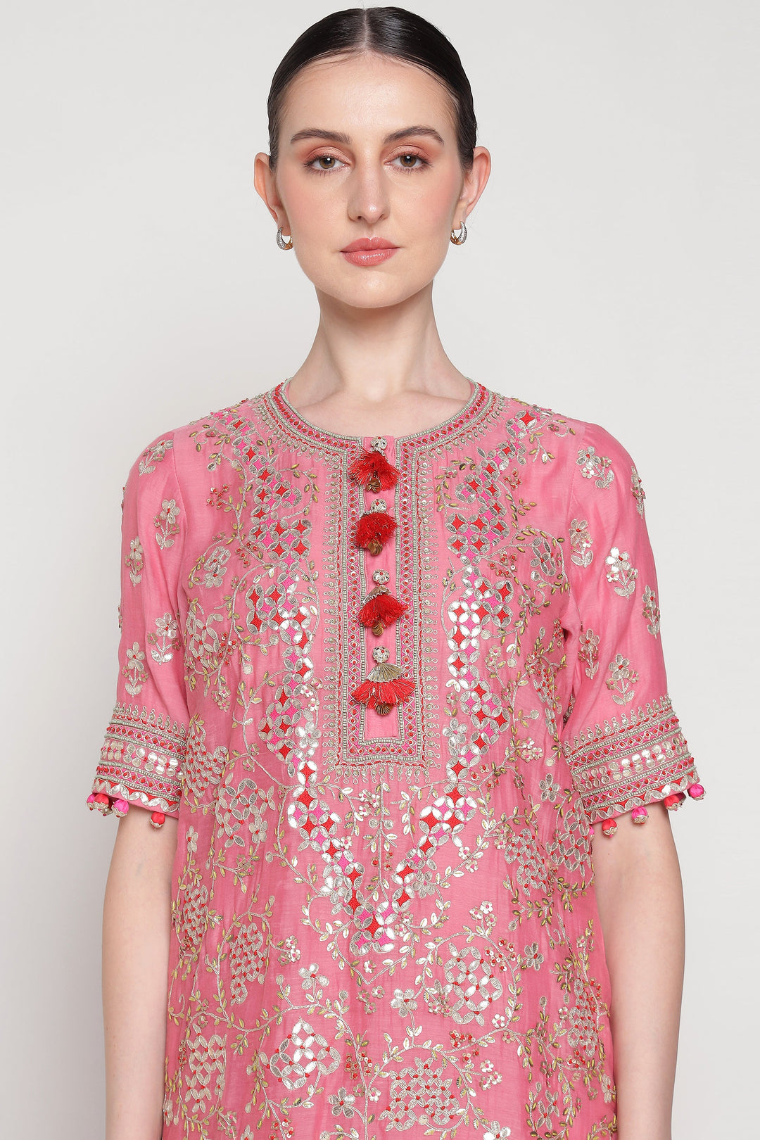 Pink Vrinda Garara Set