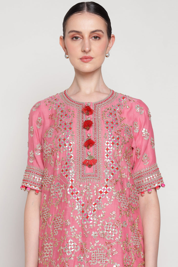 Pink Vrinda Garara Set