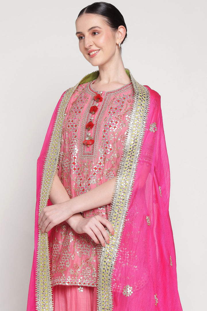 Pink Vrinda Garara Set