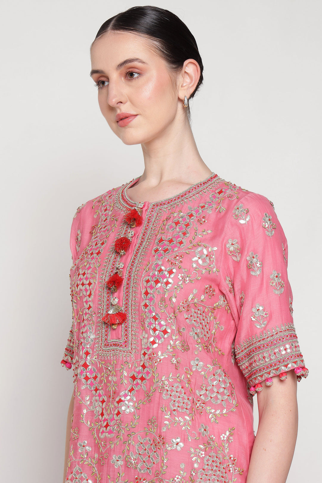 Pink Vrinda Garara Set