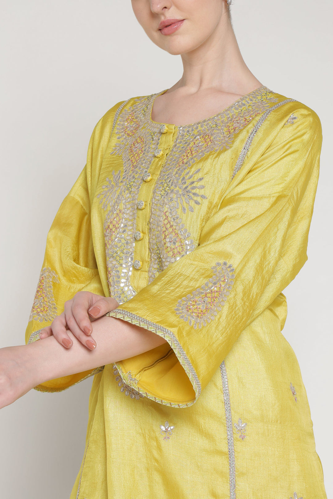 Yellow Gota Ambi Tunic