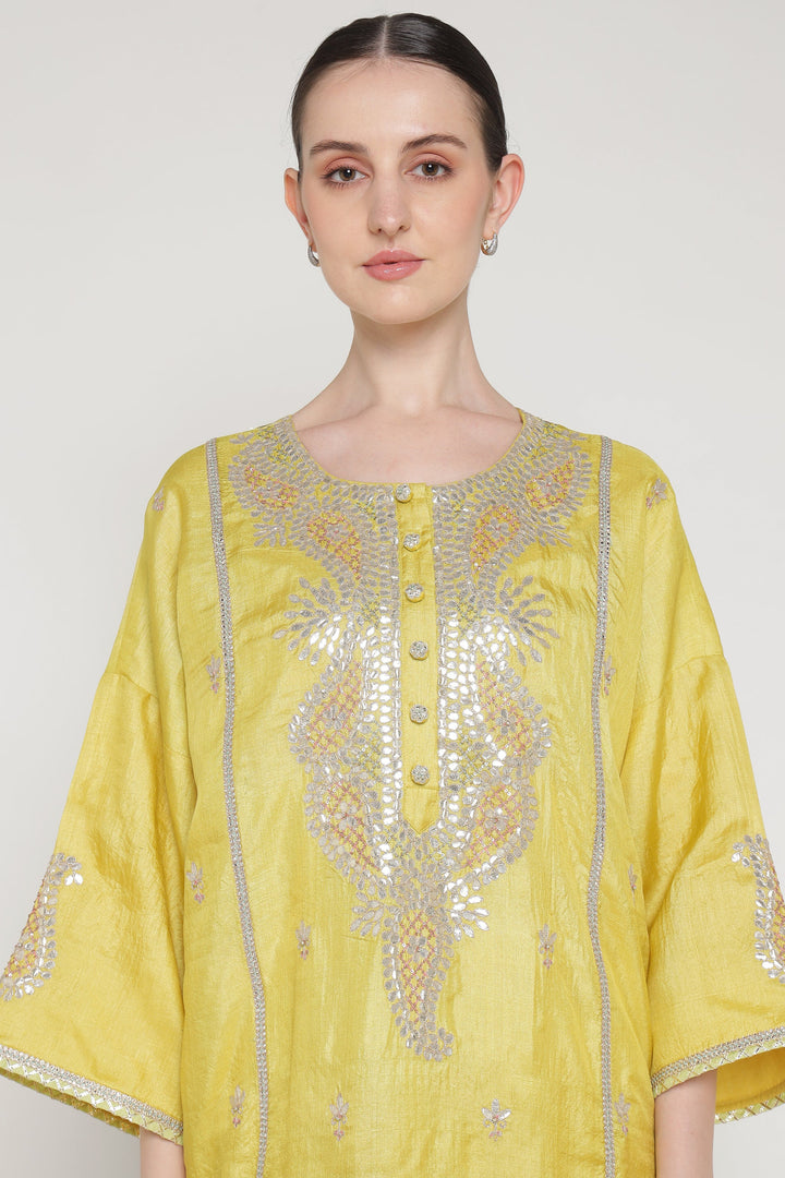 Yellow Gota Ambi Tunic