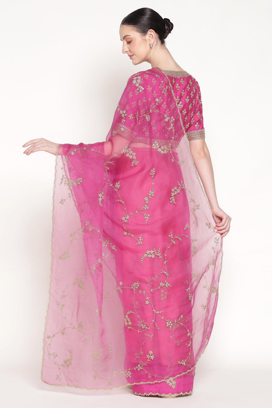 Jamun Vrinda Dori Saree Set