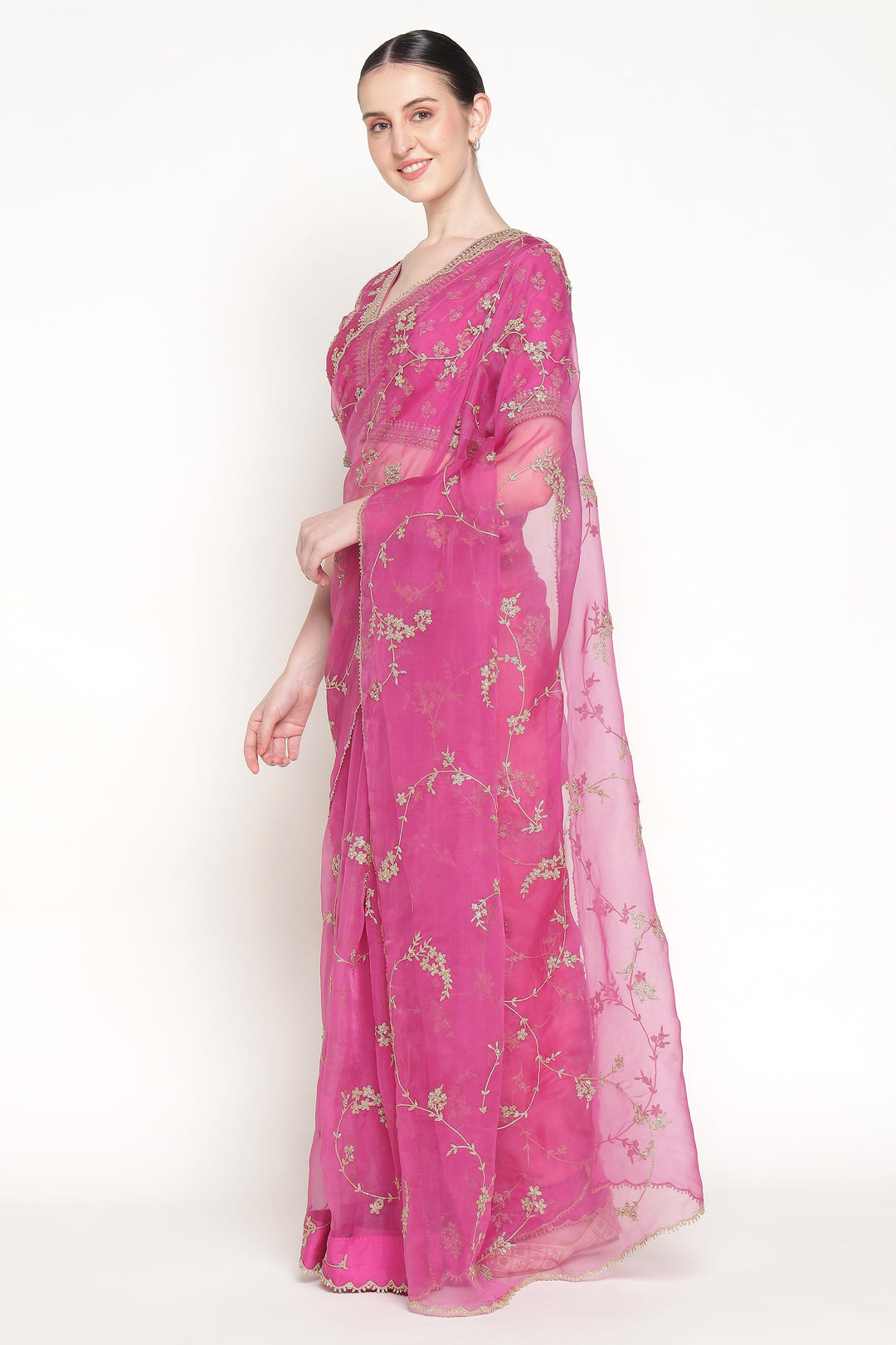 Jamun Vrinda Dori Saree Set