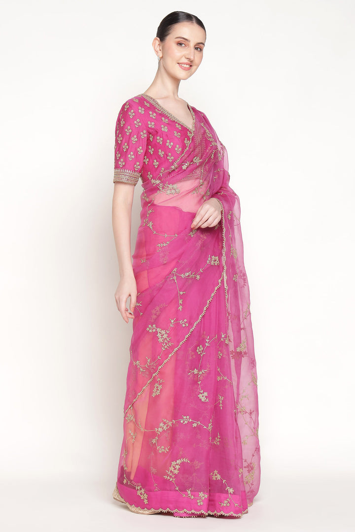 Jamun Vrinda Dori Saree Set