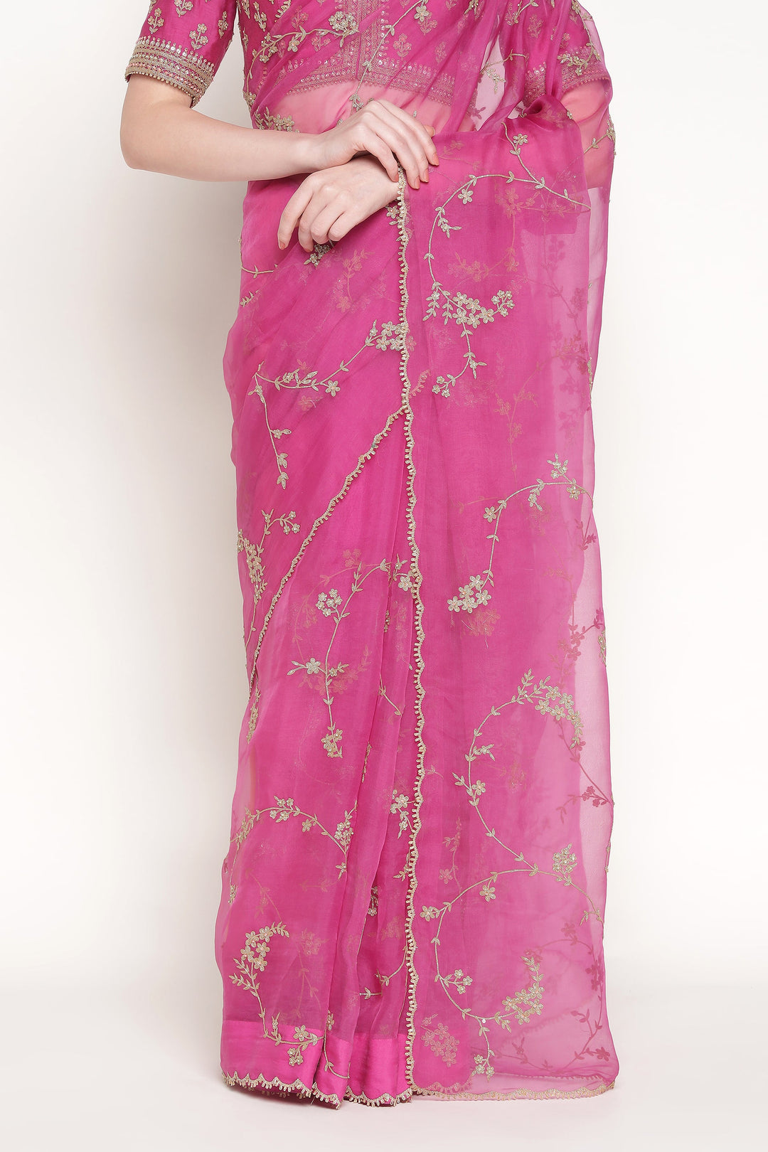 Jamun Vrinda Dori Saree Set