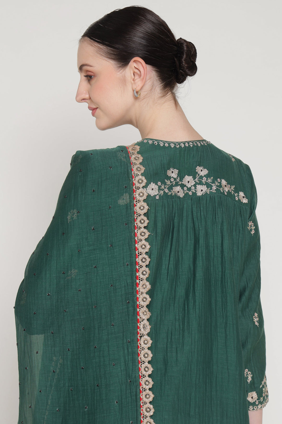 Emerald Green Beady Tales Kurta Set