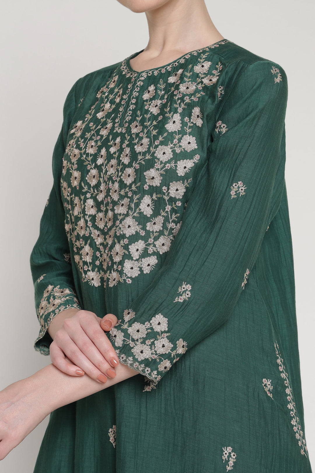 Emerald Green Beady Tales Kurta Set