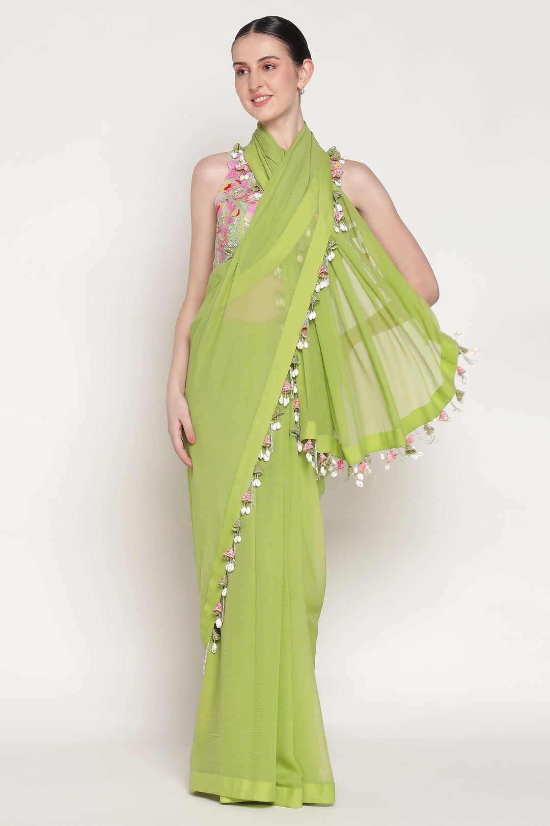 Green Serene Garden Saree