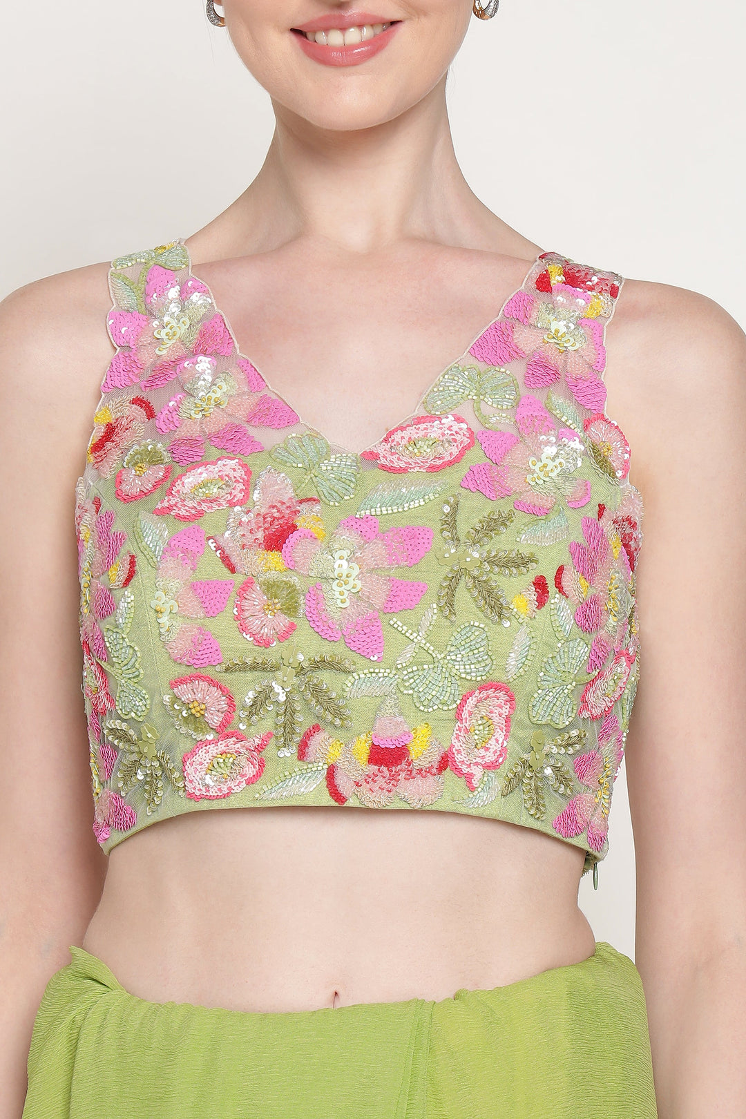 Green Serene Garden Saree