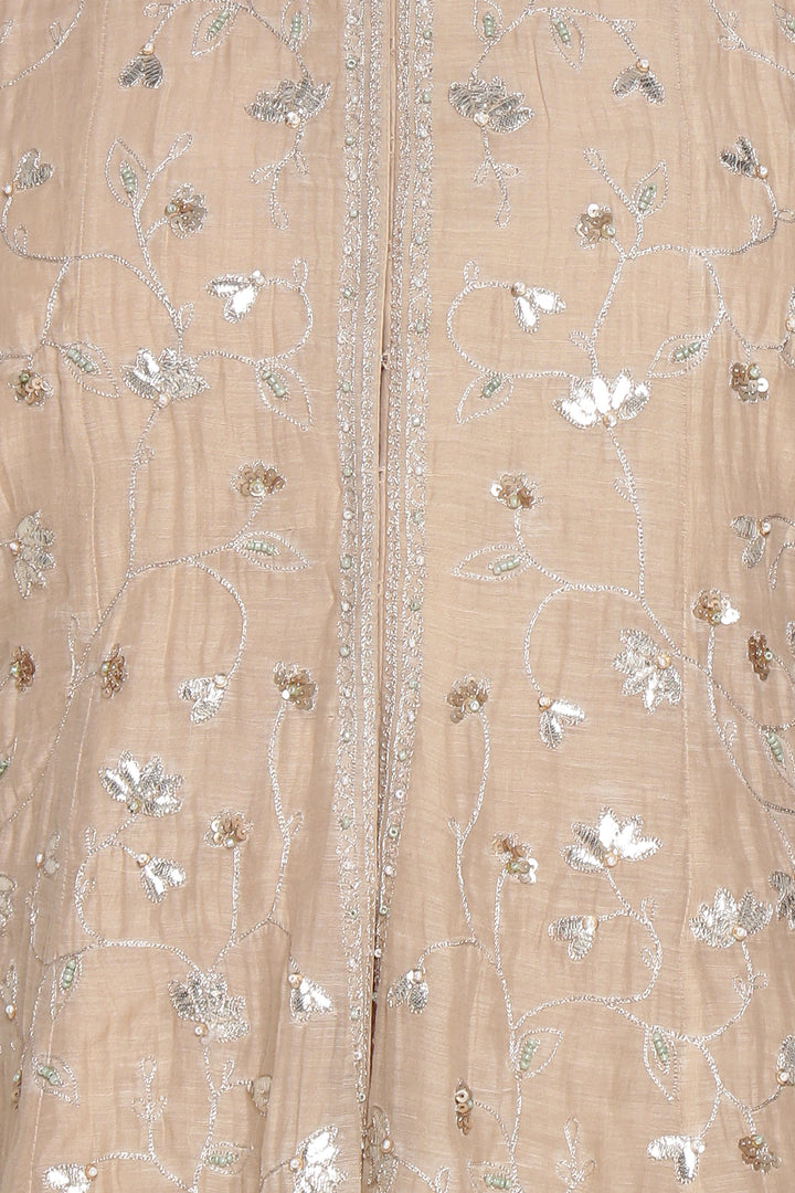 Beige Delara Short Anarkali