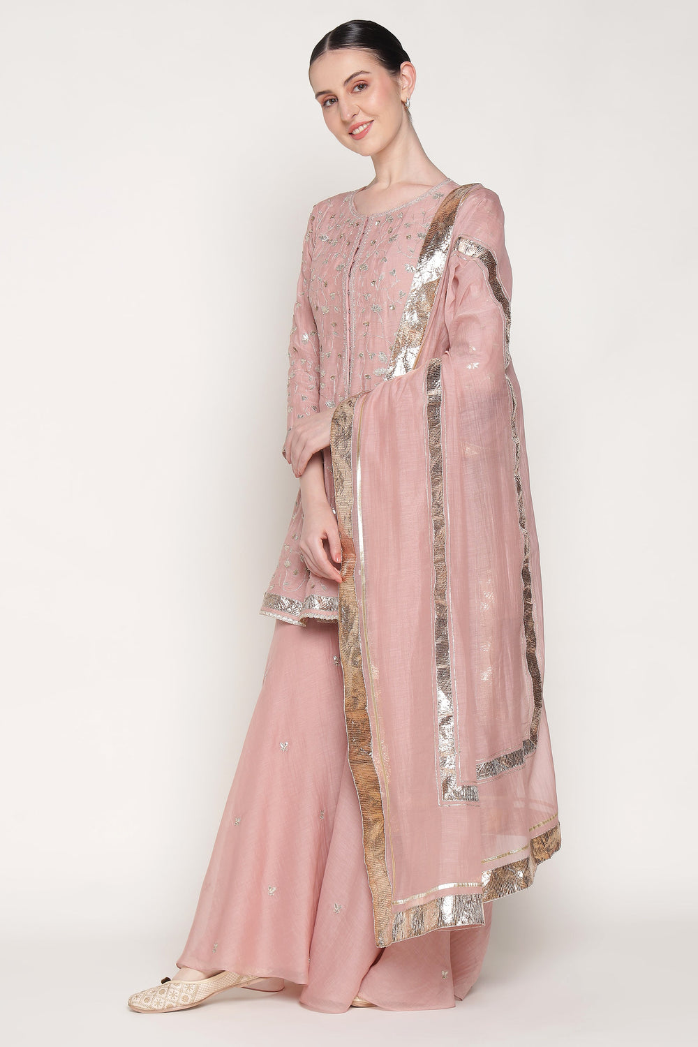 Noor Pink Delara Short Anarkali