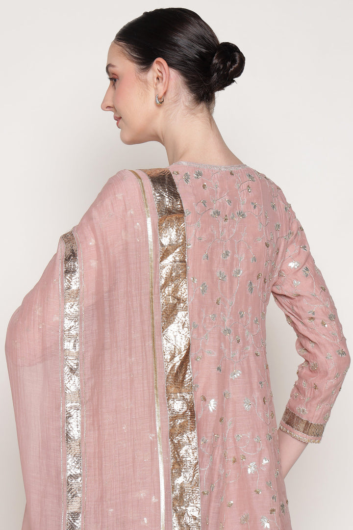 Noor Pink Delara Short Anarkali