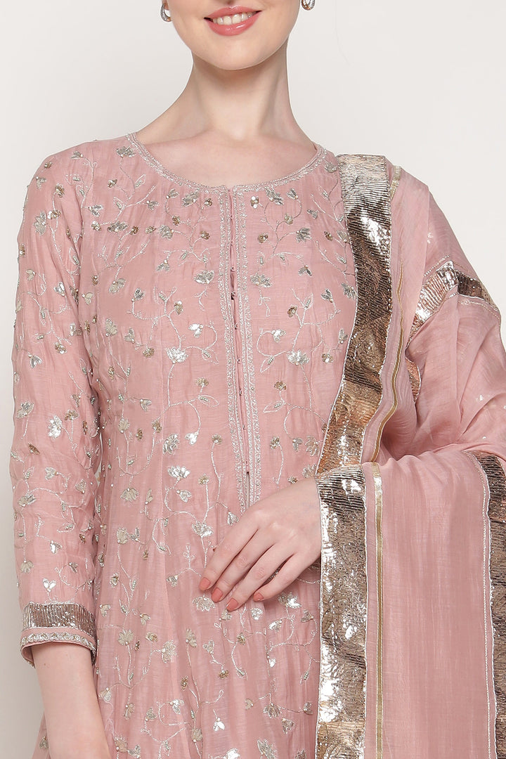 Noor Pink Delara Short Anarkali