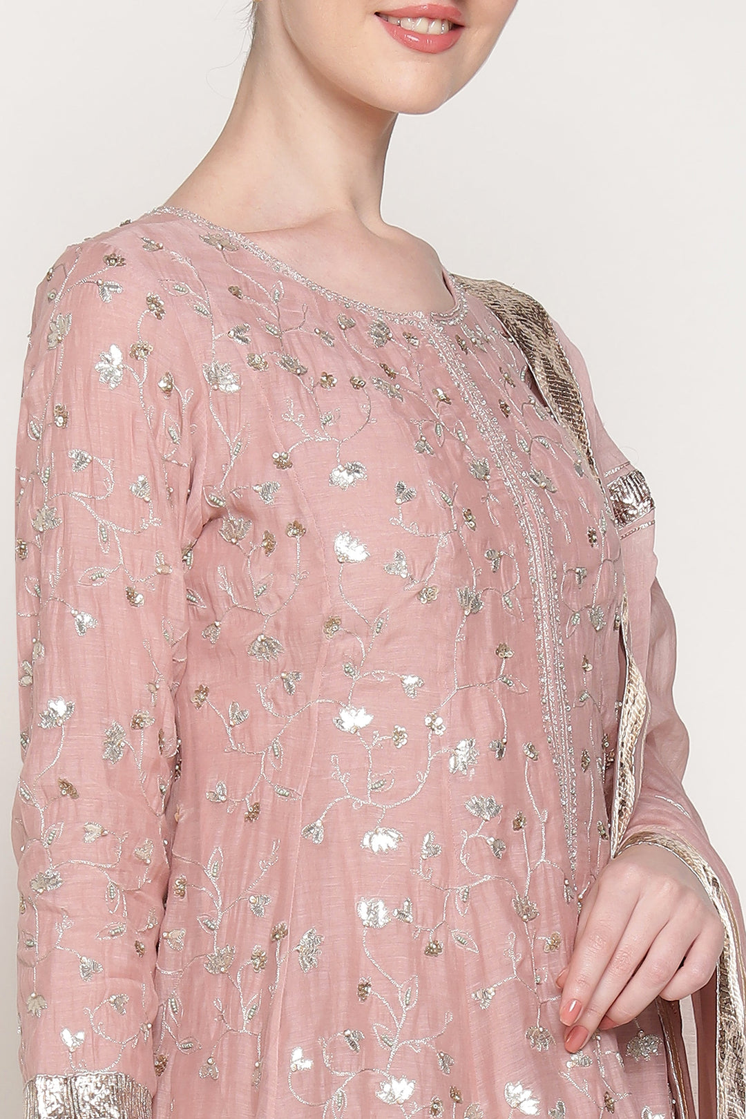 Noor Pink Delara Short Anarkali