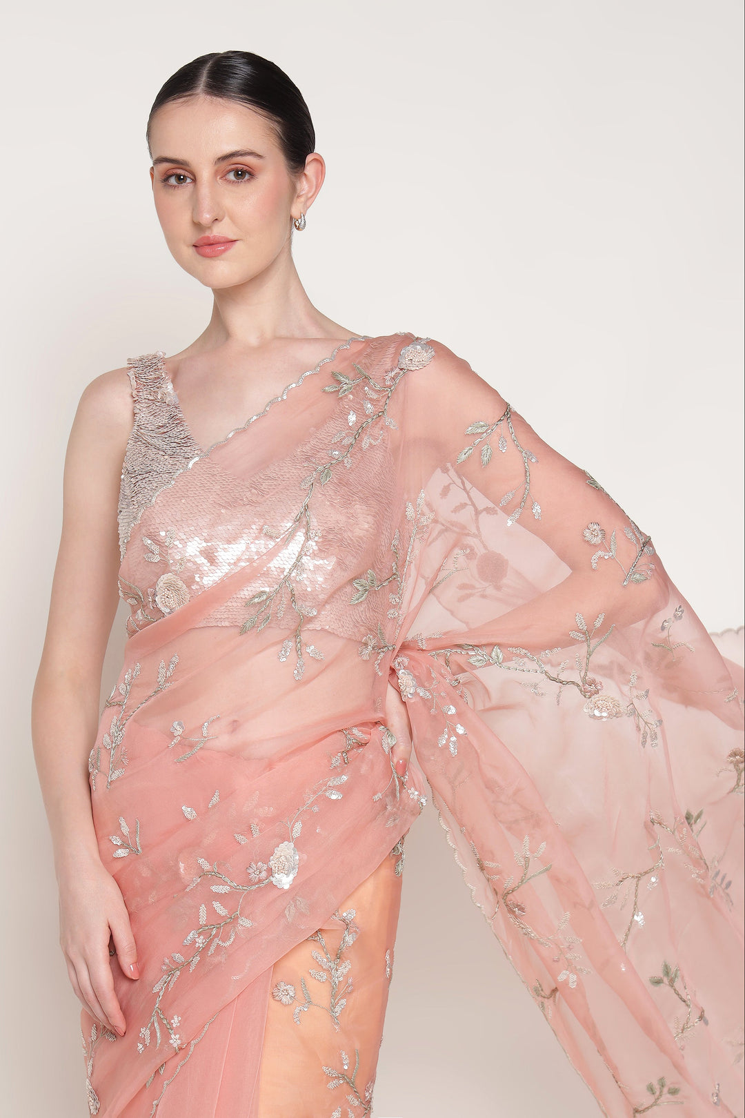 Blush Pink Buttercup Saree Set