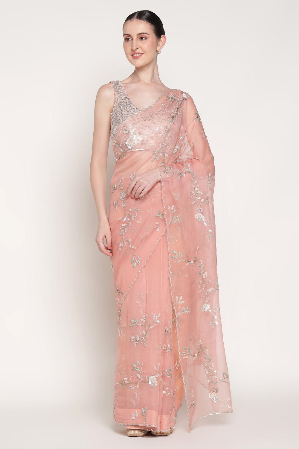 Blush Pink Buttercup Saree Set