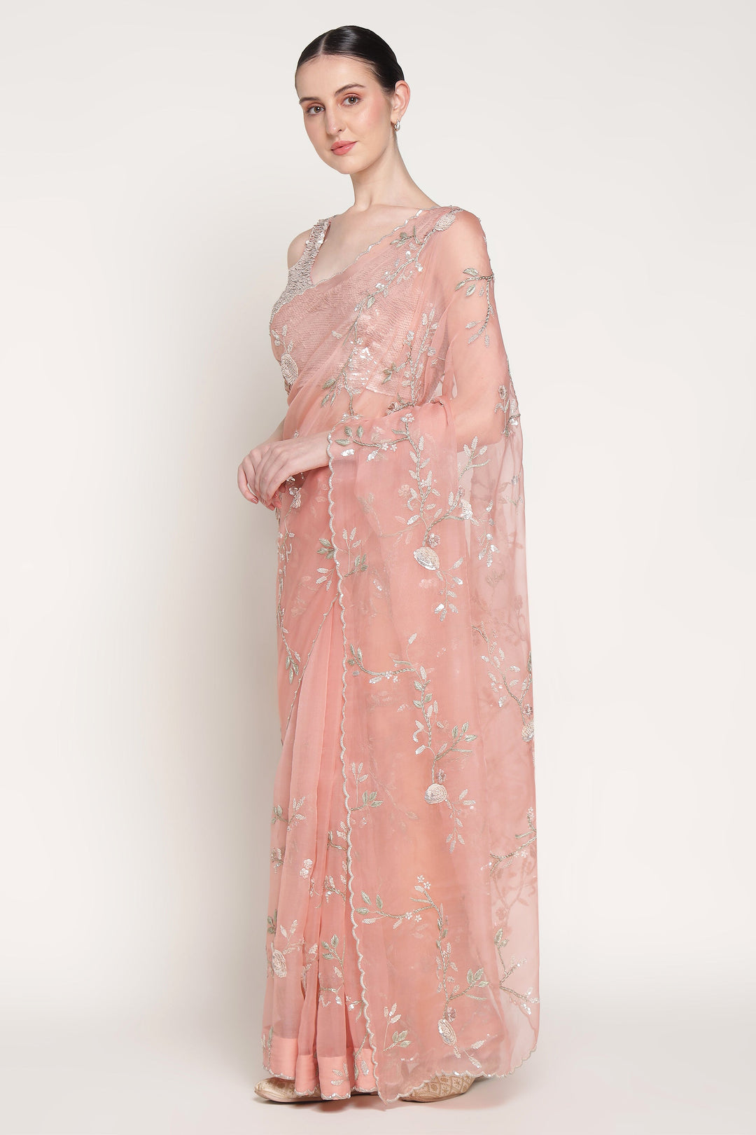 Blush Pink Buttercup Saree Set