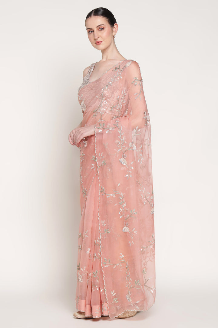 Blush Pink Buttercup Saree Set