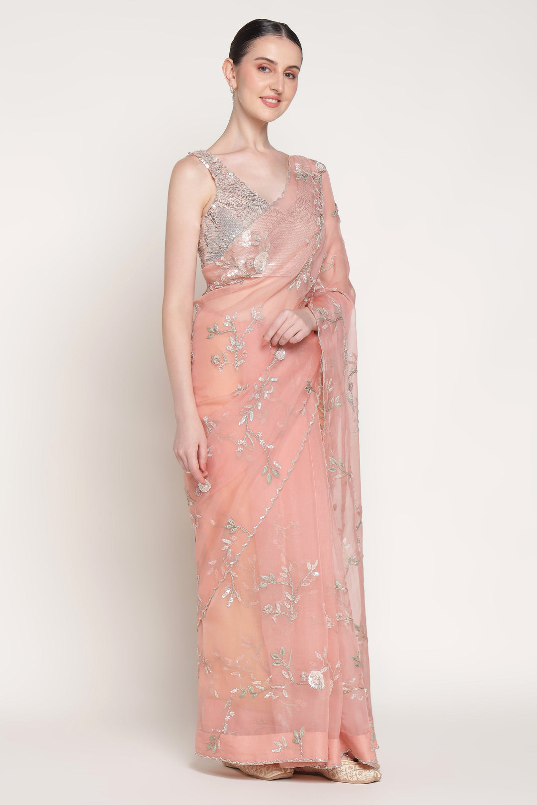 Blush Pink Buttercup Saree Set