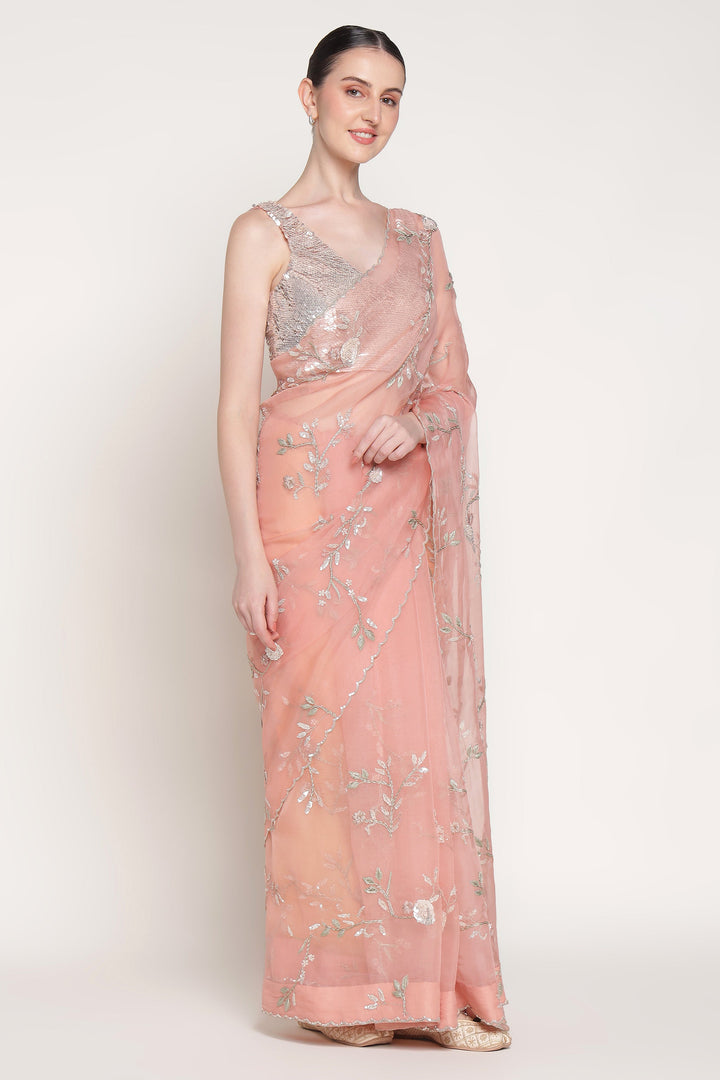 Blush Pink Buttercup Saree Set