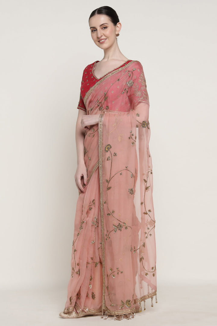 Antique Flower Saree Set