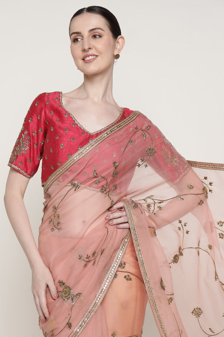 Antique Flower Saree Set