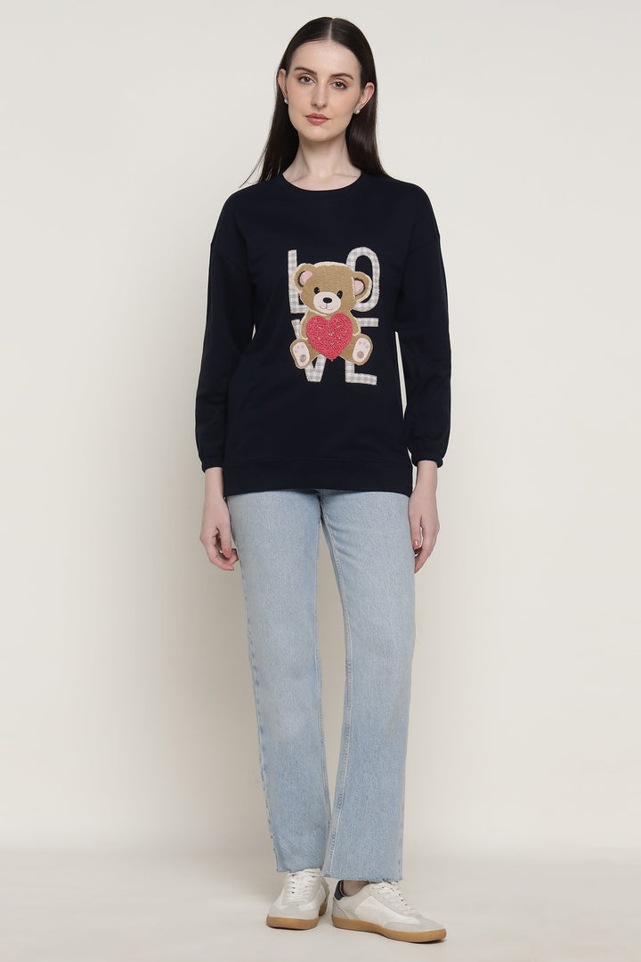 Navy Beary Much In Love Sweatshirt