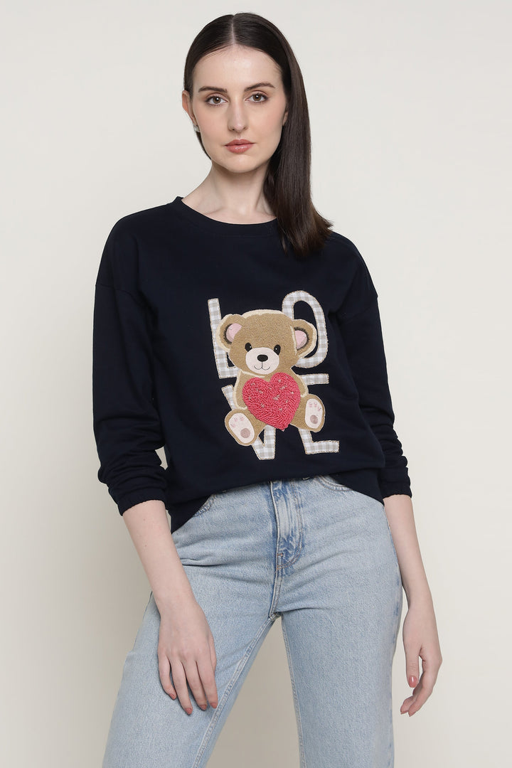 Navy Beary Much In Love Sweatshirt