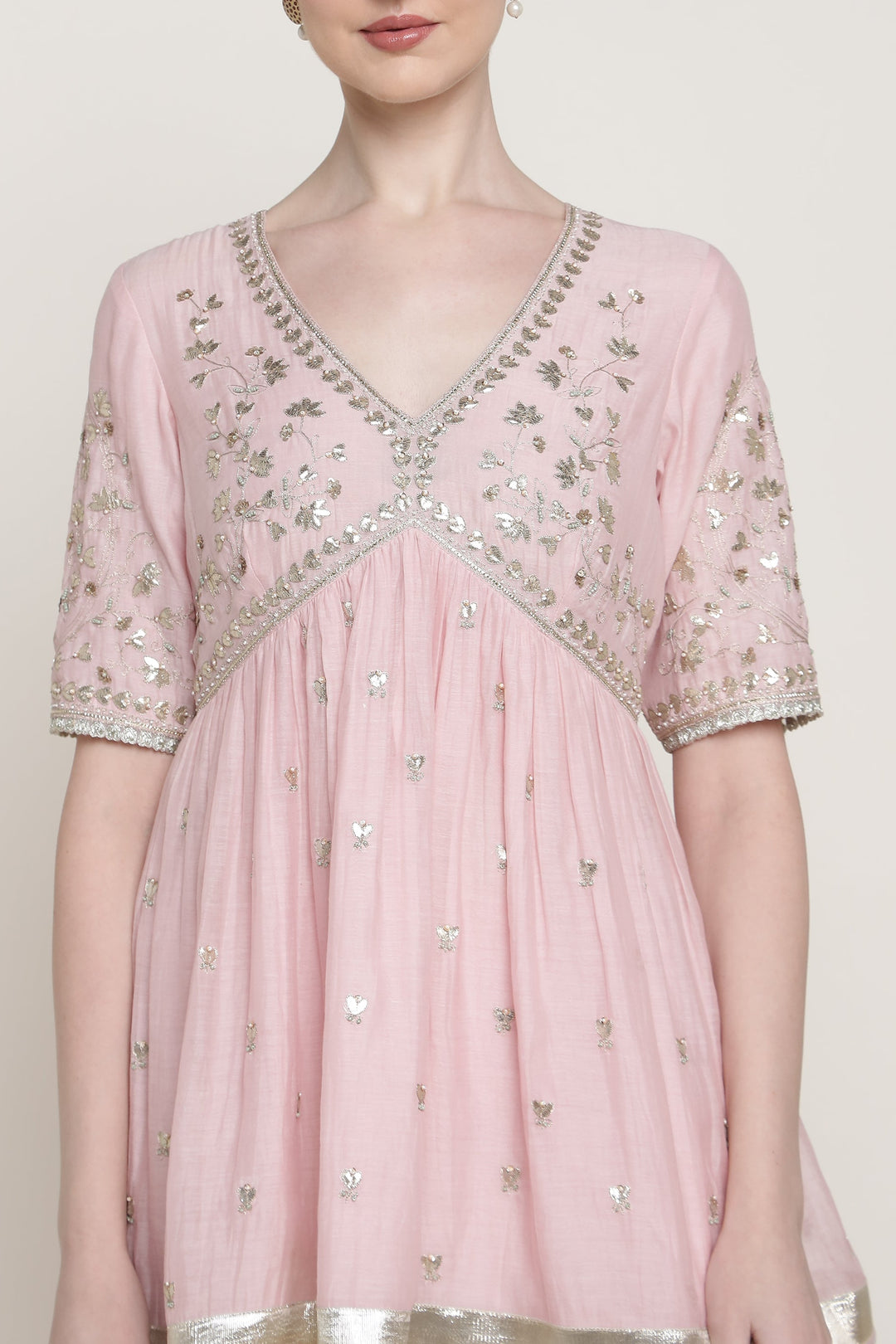 Pink Delara Short Peplum Set