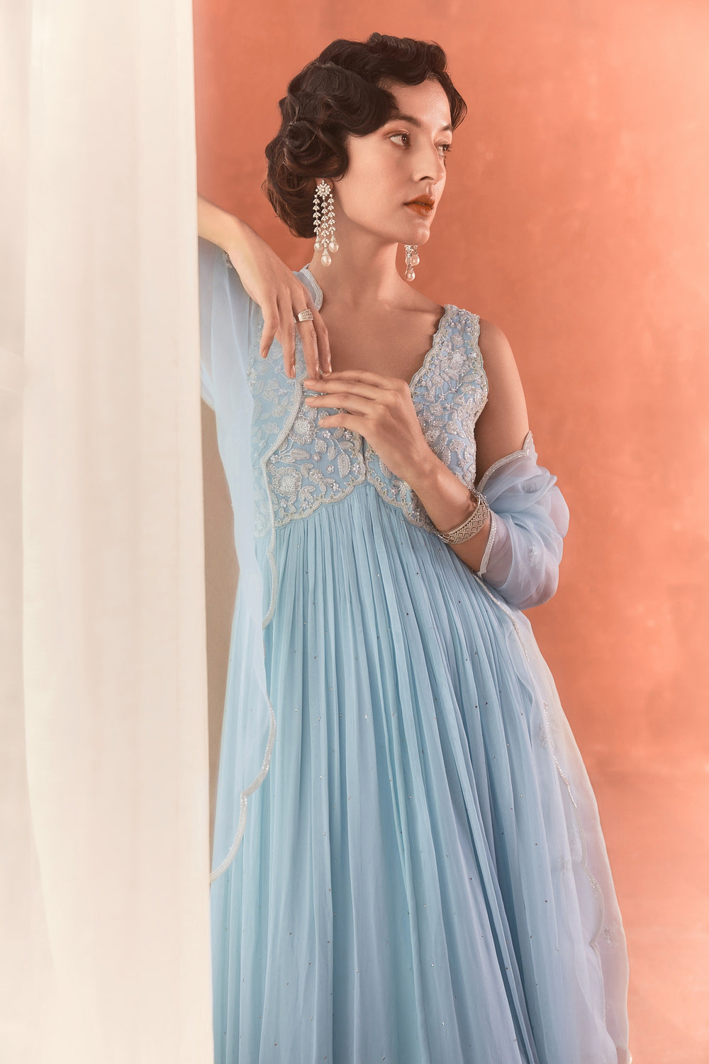Blue Adena Anarkali