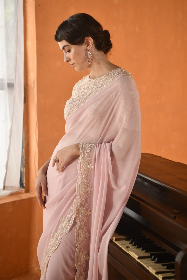 Pink Chandelier Saree