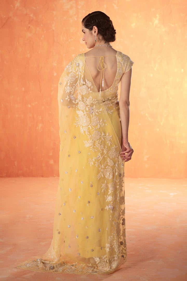 Yellow Sparrow Saree